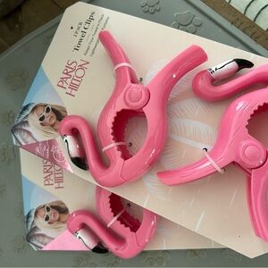 Paris Hilton Pink Flamingo Towel Clips